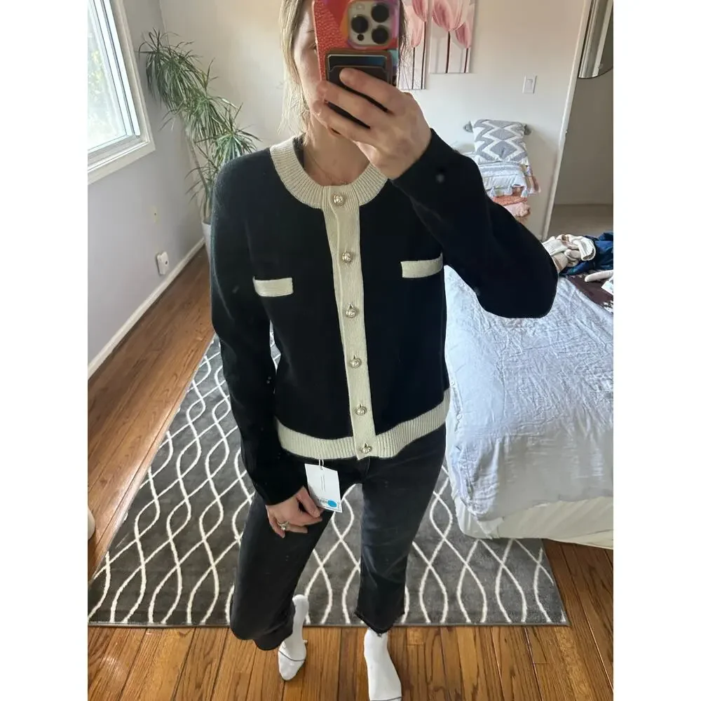 27 Miles Malibu Corrine Cardigan in Black Mediun NWT - Picture 4 of 8